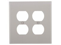 Cooper Eaton PJ82GY Wallplate 2G Duplex Poly Mid Gray | YarinInd