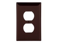 Cooper Eaton PJ8B Wallplate 1G Duplex Poly Mid Brown | YarinInd