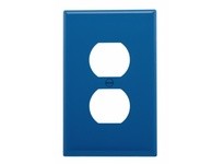 Cooper Eaton PJ8BL Wallplate 1G Duplex Poly Mid BL