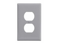 Cooper Eaton PJ8GY Wallplate 1G Duplex Poly Mid Gray | YarinInd
