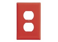 Cooper Eaton PJ8RD Wallplate 1G Duplex Poly Mid Red | YarinInd