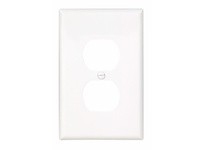 Cooper Eaton PJ8W Wallplate 1G Duplex Poly Mid White
