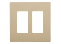 Cooper Eaton PJS262V Wallplate 2G Deco Screwless Poly Mid Ivory