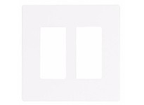 Cooper Eaton PJS262W Wallplate 2G Deco Screwless Poly Mid White | Buy Now