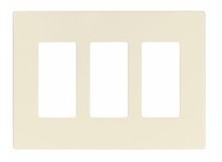 Cooper Eaton PJS263LA Wallplate 3G Deco Screwless Poly Mid LA