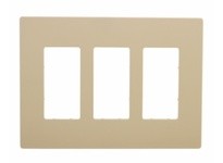 Cooper Eaton PJS263V Wallplate 3G Deco Screwless Poly Mid Ivory