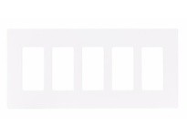 Cooper Eaton PJS265W Wallplate 5G Deco Screwless Poly Mid White | Buy Now