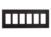 Cooper Eaton PJS266BK Wallplate 6G Deco Screwless Poly Mid Black | High-Quality Wallplates