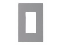 Cooper Eaton PJS26GY Wallplate 1G Deco Screwless Poly Mid Gray