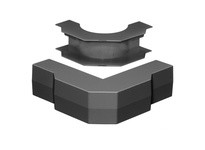 Hubbell Wiring PL1EEBCBK LANTRAK BS+CVR EXT ELBOW BLK