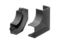 Hubbell Wiring PL1FEBCBK LANTRAK BS+CVR Flat Elbow Black | Industrial Supplies