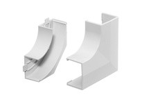 Hubbell Wiring PL1FEBCW LANTRAK BS+CVR FLAT ELBOW WHT