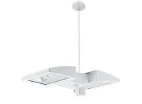 RAB PLED2X26MSW/BL LED Pendant 2 X 26W Cool + Mini Sensor Bilevel White