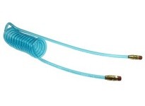 Coilhose PR12-30B-T Flexcoil .467" ID x 30' 1/2" MPT Swivel Reusable Transparent Blue