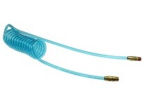 Coilhose PR38-154A-T Flexcoil 3/8" ID x 15' 1/4" MPT Swivel x Rigid Transparent Blue