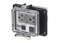 Hubbell Wiring PR4X205EB IE NEMA 4X CAT5E 20A GFCI 3A CIRC BRK