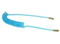 Coilhose PRE38-154A-T Flexeel Coil 3/8" ID x 15' 1/4" MPT Swivel x Rigid Transparent Blue