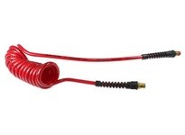 Coilhose PU316-10A-R Flexcoil 3/16" ID x 10' 1/4" MPT Rigid x Swivel Red