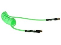 Coilhose PU38-50A-G Flexcoil 3/8" ID x 50' 3/8" MPT Rigid x Swivel Neon Green