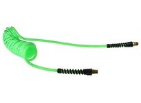 Coilhose PU516-15A-G Flexcoil 5/16" ID x 15' 3/8" MPT Rigid x Swivel Neon Green