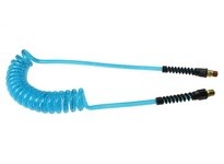 Coilhose PUE14-15A-T Flexeel Coil 1/4" ID x 15' 1/4" MPT Rigid x Swivel Transparent Blue