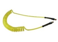 Coilhose PUE14-15B-TY Flexeel Coil 1/4" ID x 15' 1/4" MPT Swivel Transparent Yellow