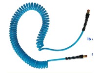 Coilhose PUE38-10W1-T Flexeel Coil 3/8" ID x 10' No Fittings Transparent Blue