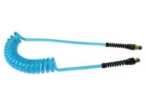 Coilhose PUE38-20A-T Flexeel Coil 3/8" ID x 20' 3/8" MPT Rigid x Swivel Transparent Blue
