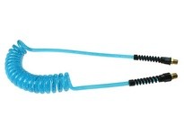 Coilhose PUE38-254-T Flexeel Coil 3/8" ID x 25' 1/4" MPT Rigid Transparent Blue