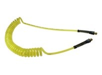 Coilhose PUE38-254-TY Flexeel Coil 3/8" ID x 25' 1/4" MPT Rigid Transparent Yellow
