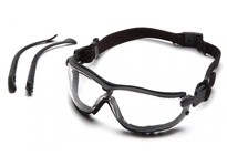 Pyramex V2G PYGB1810ST Safety Glasses Clear Anti-Fog Lens and Black Frame Clamshell PackagedV2G Safety Glasses Clear Anti-Fog Le