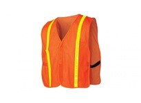 Pyramex PYRV120 Hi-Vis Orange Vest with Reflective Stripes | Universal Fit