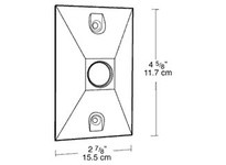 RAB R14-3A Weatherproof Cover Rectangular 3 Hole Bronze