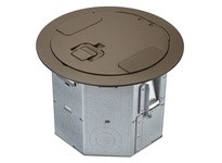 Hubbell Wiring RAFB4BRZ ROUND AFB 4-G 6.5IN DEEP BRONZE COVER