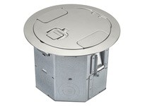 Hubbell Wiring RAFB4NKL ROUND AFB 4-G 6.5IN DEEP NICKEL COVER