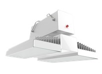 RAB RAIL90N/E HIBAY 12185 LUMENS RAIL 90W 4000K LED 120V-277V BATTERY BACKUP WHITE/ALUMINUM