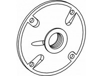 Orbit RC-1-BR 4 ROUND W/P COVER 1 1/2 THREAD HOLE BR