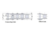 HKK RC035RSA1E2P 35R Chain with SA-1 Every 2nd Link | 3/4" Pitch | YarinInd
