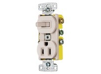 Hubbell Wiring RC108LA SWITCH/RCPT 15A 125V15A 120/277VAC LA