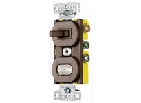 Hubbell Wiring RC109 COMBO 15A SP TOG PILOT/ILLUM | YarinInd