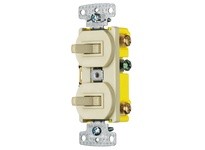 Hubbell Wiring RC303I COMBO 2) 15A 3W TOG IV