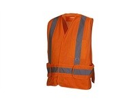 Pyramex RCA2520SEM Type R - Class 2 Self Extinguishing Hi-Vis Orange Safety Vest | Reflective Tape