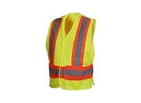 Pyramex RCA2710M Type R - Class 2 Hi-Vis Lime Safety Vest with Contrasting Reflective Tape MediumType R - Class 2 Hi-Vis Lime Sa