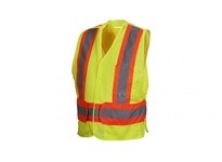 Pyramex RCA2710X2 Type R - Class 2 Hi-Vis Lime Safety Vest 2X Large | YarinInd