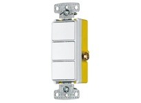 Hubbell Wiring RCD111W COMBO 3) 15A SP ROCKERS WH | YarinInd