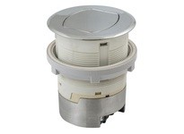 Hubbell Wiring RCT200CH 15A KIT KTCN CNTR RCPT SURF CHROME