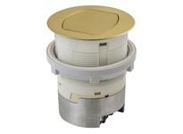 Hubbell Wiring RCT201BR 15A KIT KTCN CNTR RCPT FLUSH BRASS