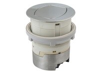 Hubbell Wiring RCT201CH 15A KIT KTCN CNTR RCPT FLUSH CHROME