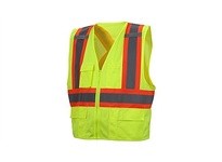 Pyramex RCZ2410X5 Type R - Class 2 Hi-Vis Lime Safety Vest 5X Large | High Visibility Gear