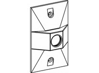 Orbit RE-1-W W/P Rectangular Cover 1 1/2 Thread Hole - White | Durable Industrial Supplies